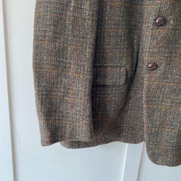Harris Tweed Jacket Dunn & Co. Blazer Jacket Country Check 42 R - Picture 3 of 13